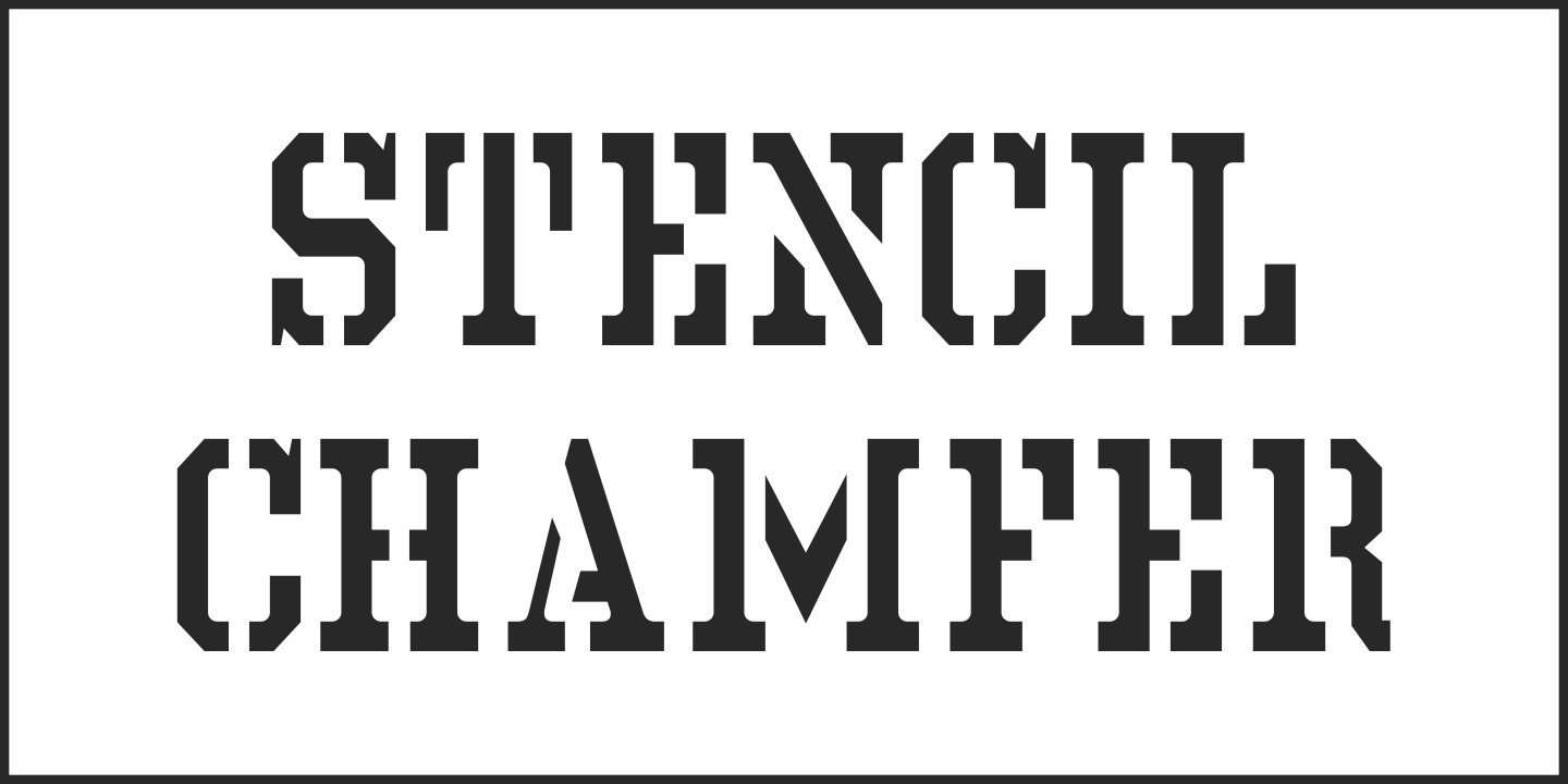 Beispiel einer Stencil Chamfer JNL-Schriftart #5